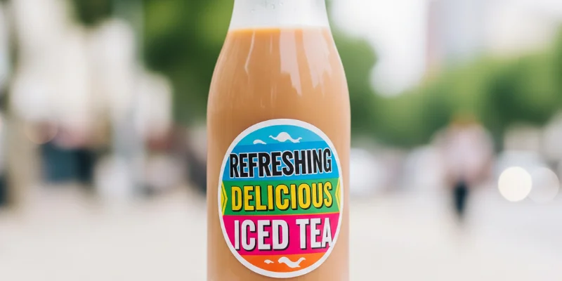 mẫu tem sticker, tem dán chai trà sữa đẹp